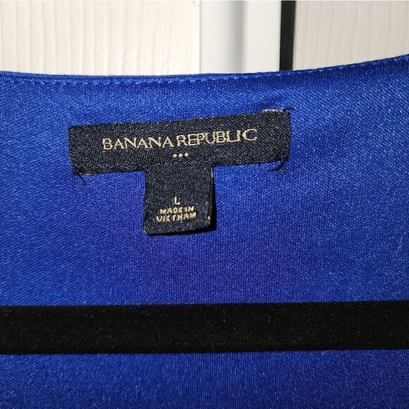 Banana Republic Business Casual Royal Blue Dress, Size L - Picture 3 of 3